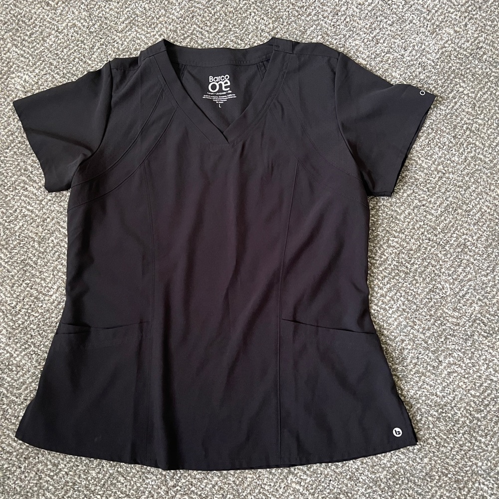 Barco One scrub top, Black, Size Large